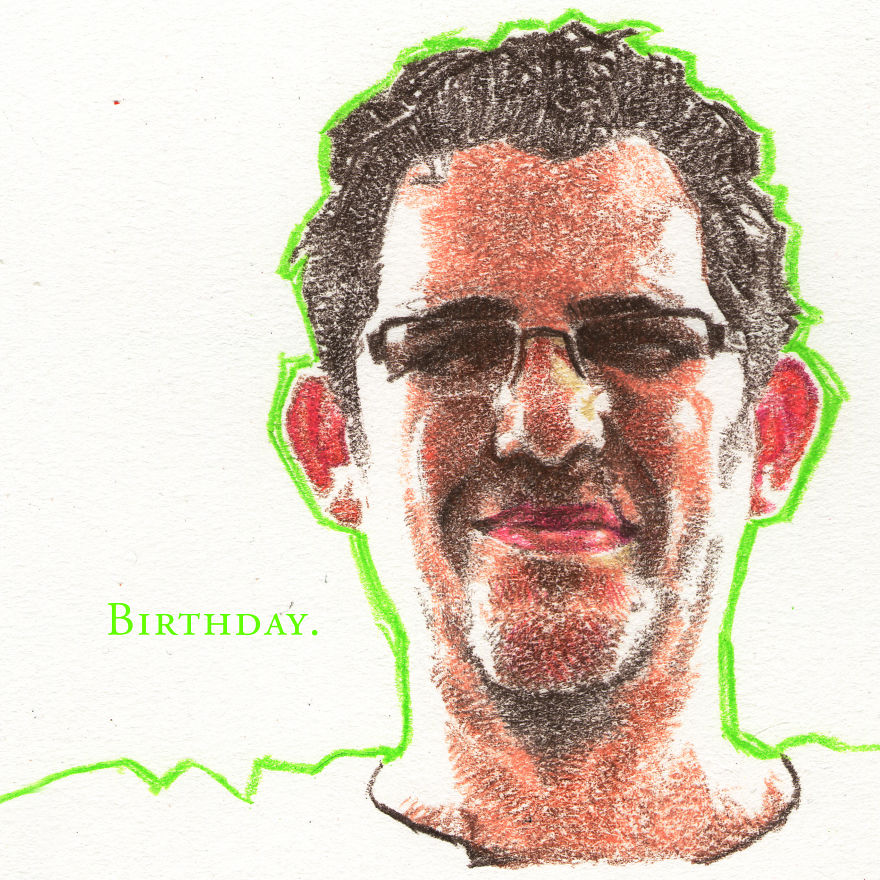 I’ve Drawn Hundreds Of Portraits Of My Friends For Their Birthdays I’ve Drawn Hundreds Of Portraits Of My Friends For Their Birthdays