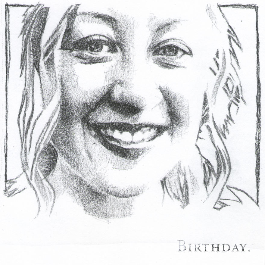 I’ve Drawn Hundreds Of Portraits Of My Friends For Their Birthdays I’ve Drawn Hundreds Of Portraits Of My Friends For Their Birthdays