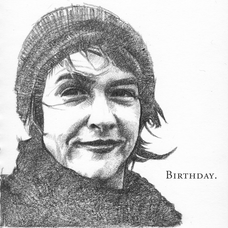 I’ve Drawn Hundreds Of Portraits Of My Friends For Their Birthdays I’ve Drawn Hundreds Of Portraits Of My Friends For Their Birthdays