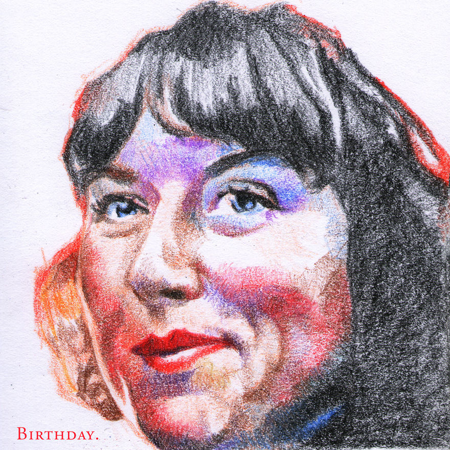 I’ve Drawn Hundreds Of Portraits Of My Friends For Their Birthdays I’ve Drawn Hundreds Of Portraits Of My Friends For Their Birthdays