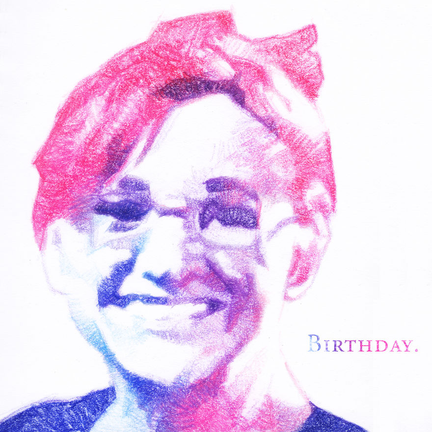 I’ve Drawn Hundreds Of Portraits Of My Friends For Their Birthdays I’ve Drawn Hundreds Of Portraits Of My Friends For Their Birthdays