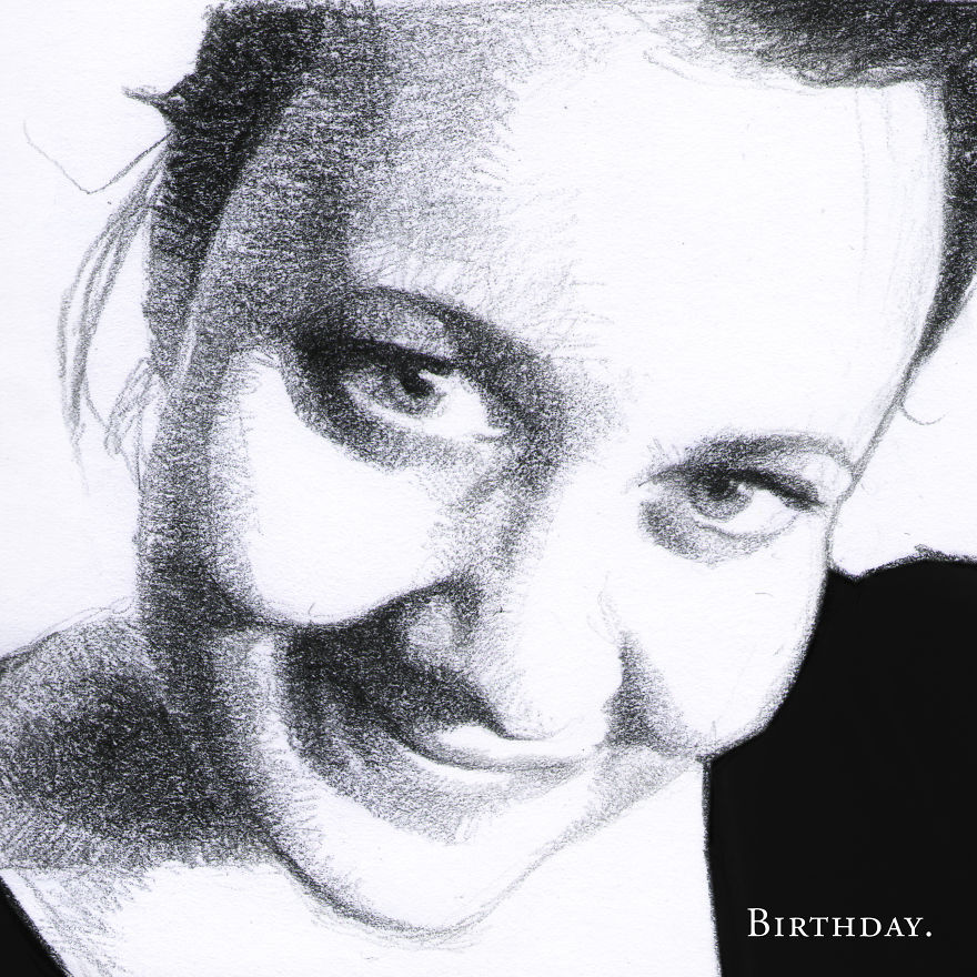 I’ve Drawn Hundreds Of Portraits Of My Friends For Their Birthdays I’ve Drawn Hundreds Of Portraits Of My Friends For Their Birthdays