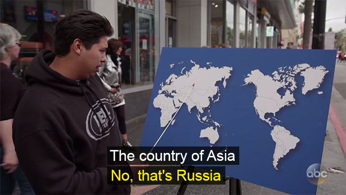 Jimmy Kimmel Asked A Stupidly Simple Geography Question, And These People Still Managed To Fail Jimmy Kimmel Asked A Stupidly Simple Geography Question, And These People Still Managed To Fail