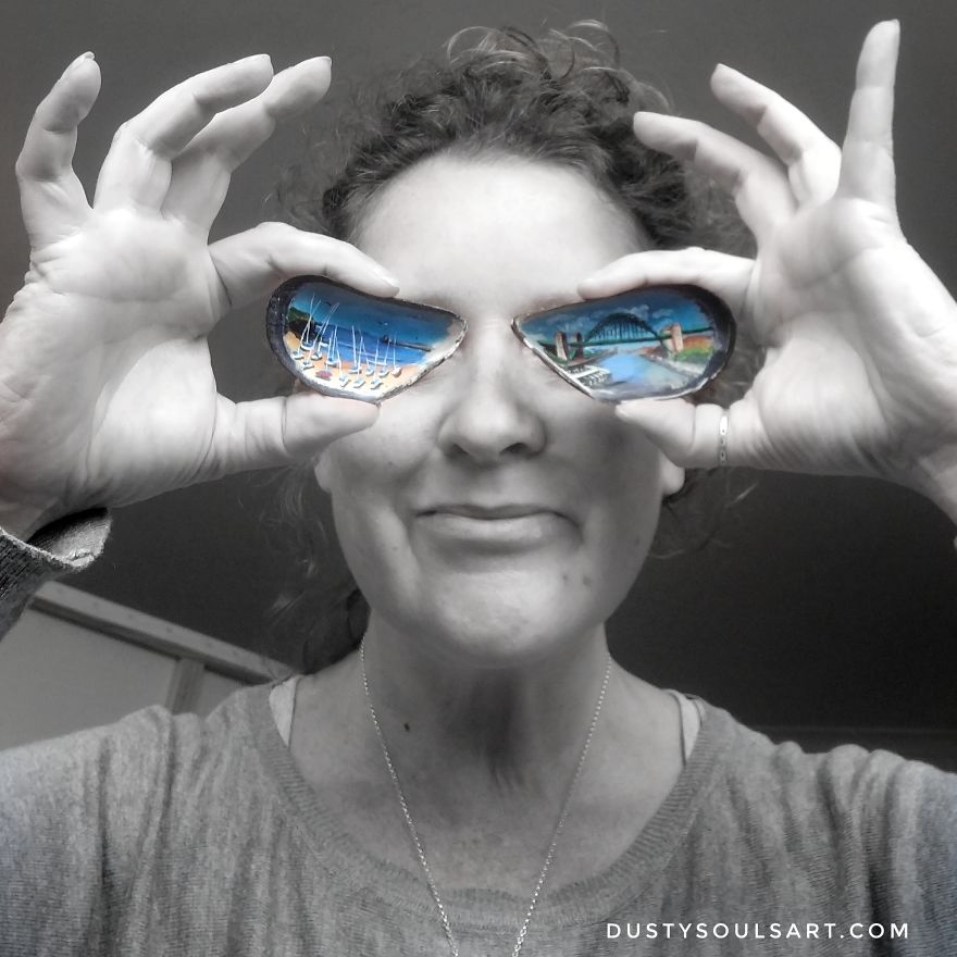 I Make A Living From Painting On Feathers And Shells In A Beautiful Seaside Town