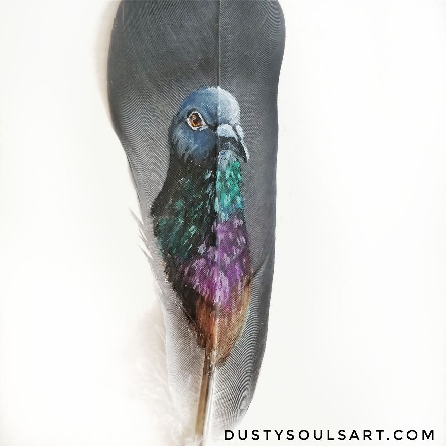 I Make A Living From Painting On Feathers And Shells In A Beautiful Seaside Town