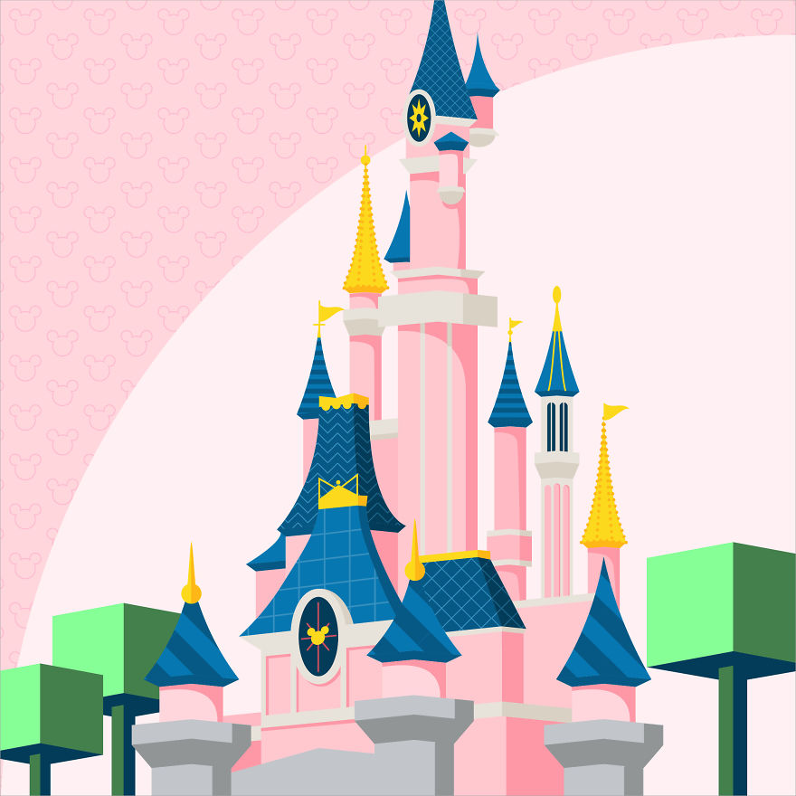 I Illustrate The Architecture And Design Of Disney Parks In Vivid Minimalism I Illustrate The Architecture And Design Of Disney Parks In Vivid Minimalism