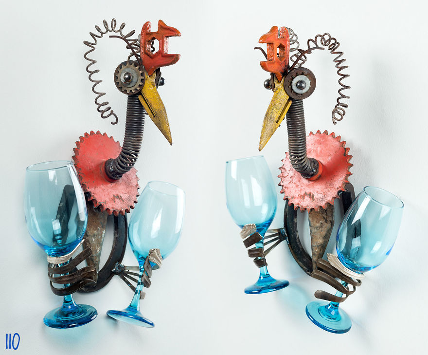 I Use Rusty Objects To Make A Brood Of “Wine Chicks” I Use Rusty Objects To Make A Brood Of “Wine Chicks”