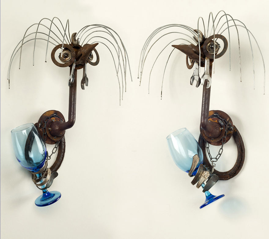 I Use Rusty Objects To Make A Brood Of “Wine Chicks” I Use Rusty Objects To Make A Brood Of “Wine Chicks”