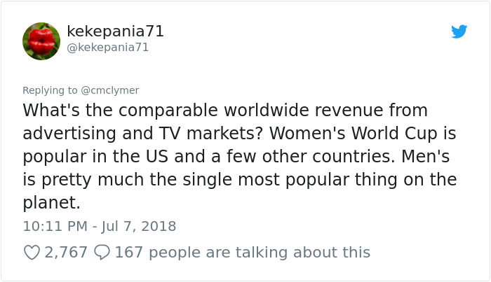 Feminist Accuses FIFA Of Sexism For Paying Men 8x More Than Women In World Cup, Gets Shut Down In Best Way