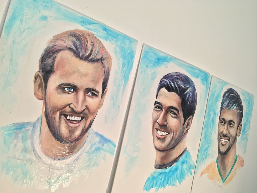 Amazing World Cup Players Portraits Made Completely With Toothpaste Amazing World Cup Players Portraits Made Completely With Toothpaste