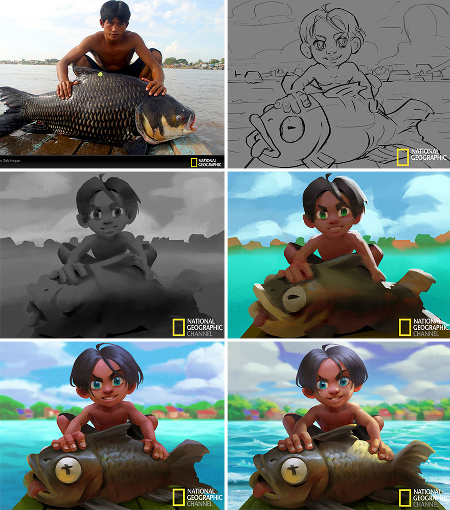 Artist Turns National Geographic Pictures Into Illustrations, And The Result Is Adorable