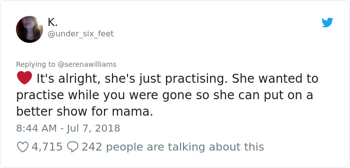 Serena Williams Tweets She Missed Her Daughter’s First Steps, And Chrissy Teigen Comforts Her In The Best Way Possible Serena Williams Tweets She Missed Her Daughter’s First Steps, And Chrissy Teigen Comforts Her In The Best Way Possible