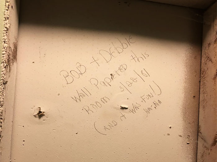 Internet Is Laughing Out Loud At 23-Year-Old Hidden Message This Couple Finds While Renovating Their House