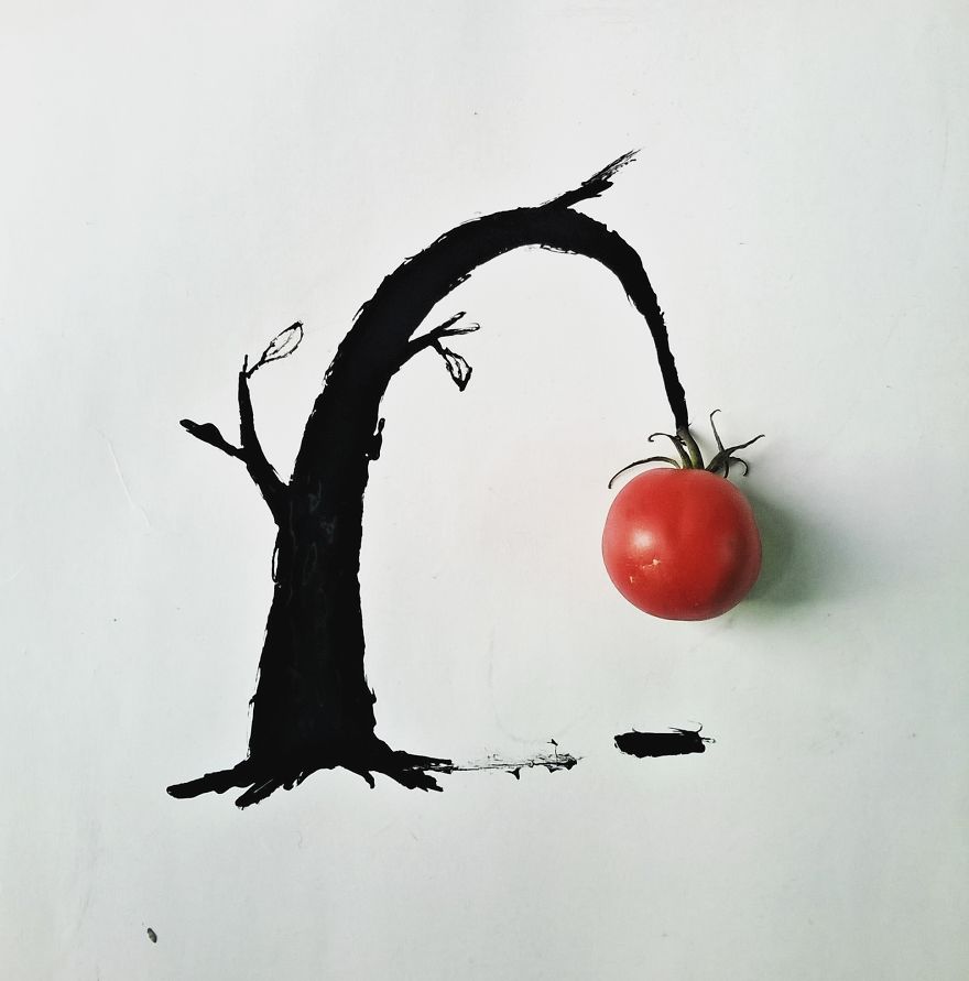 Lazy Art: I Look For Objects Lying Around To Complete My Illustrations Lazy Art: I Look For Objects Lying Around To Complete My Illustrations