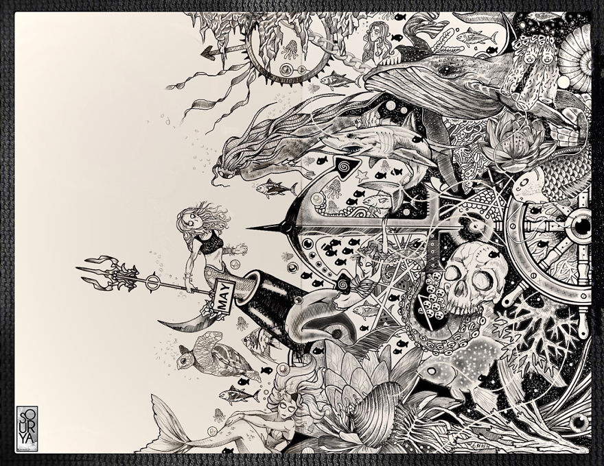 I Use Fineliners And A Sprinkle Of Imagination To Create These Detailed Drawings I Use Fineliners And A Sprinkle Of Imagination To Create These Detailed Drawings