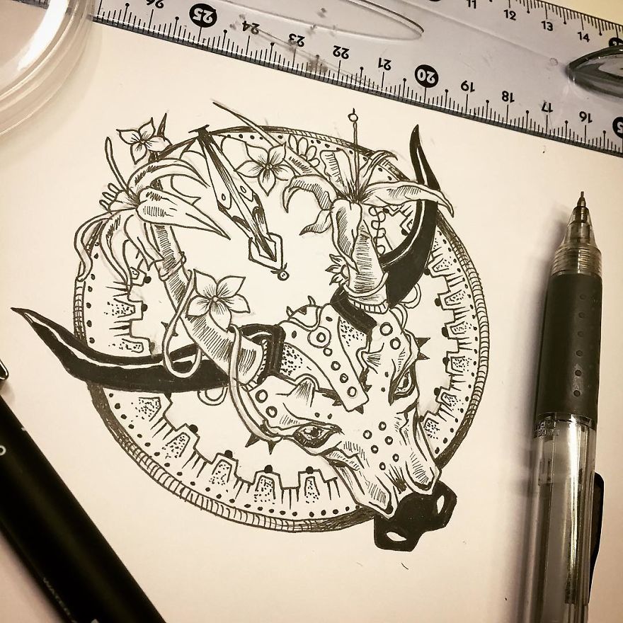 I Use Fineliners And A Sprinkle Of Imagination To Create These Detailed Drawings I Use Fineliners And A Sprinkle Of Imagination To Create These Detailed Drawings