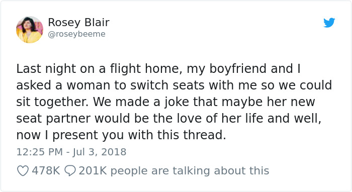 Woman Live-Tweets Two Complete Strangers Flirting On A Plane, Doesn&#8217;t Expect It Would Escalate Like This