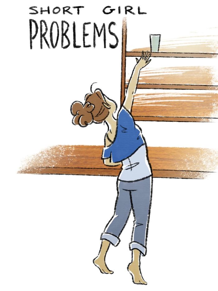 Artist Illustrates Tall &#038; Short Girl Problems, And The Result Is Hilariously Relatable