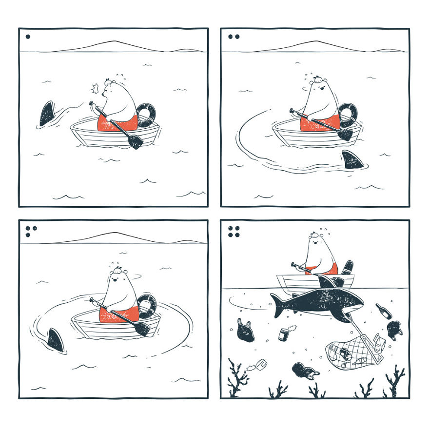 We Create Comics About A Cute Bear That Have Unexpected And Sometimes Dark Endings