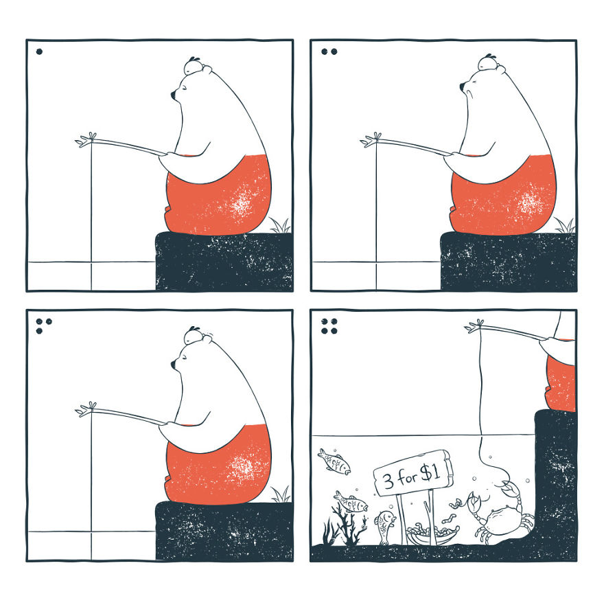 We Create Comics About A Cute Bear That Have Unexpected And Sometimes Dark Endings
