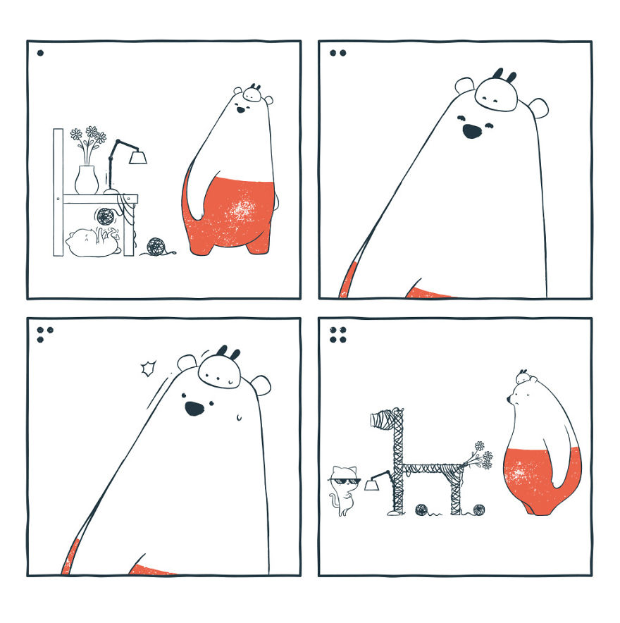 We Create Comics About A Cute Bear That Have Unexpected And Sometimes Dark Endings