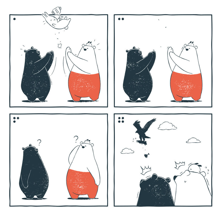 We Create Comics About A Cute Bear That Have Unexpected And Sometimes Dark Endings