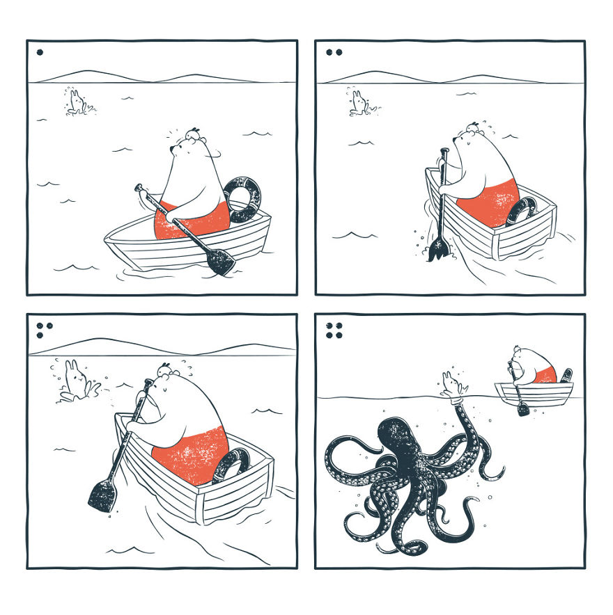 We Create Comics About A Cute Bear That Have Unexpected And Sometimes Dark Endings