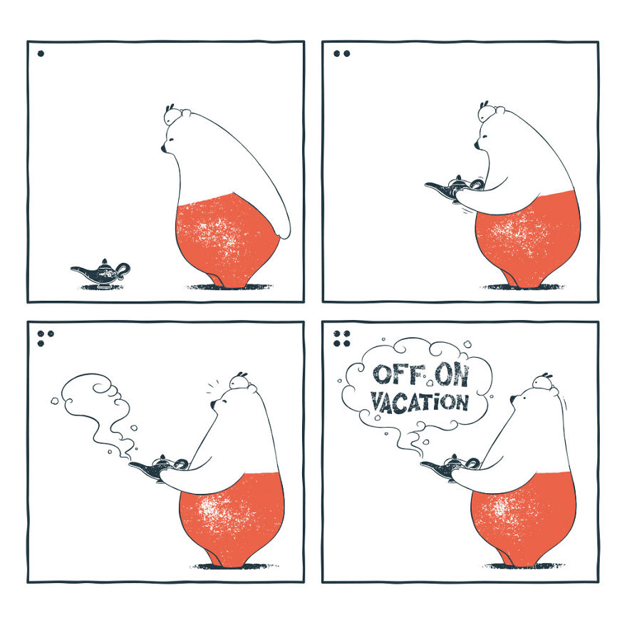 We Create Comics About A Cute Bear That Have Unexpected And Sometimes Dark Endings