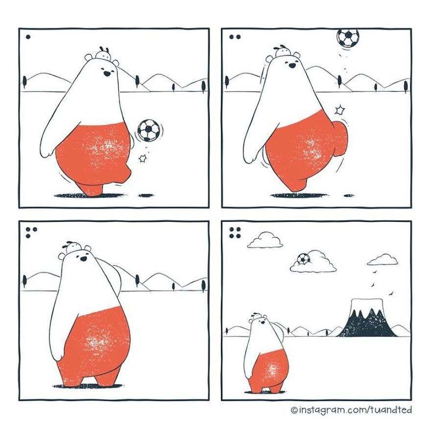 We Create Comics About A Cute Bear That Have Unexpected And Sometimes Dark Endings