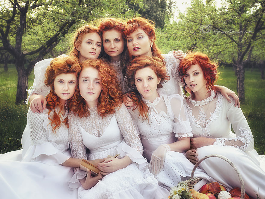 I Combined Vintage And Redheads To Recreate Paintings From The Past I Combined Vintage And Redheads To Recreate Paintings From The Past