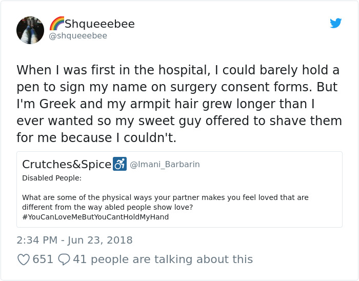 Disabled People Are Sharing The Most Adorable Ways Their Partners Show Them Love And It Will Warm Your Heart