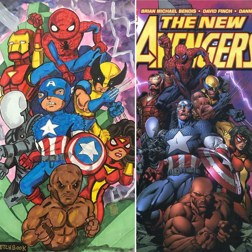 I Re-Imagine Comic Book Covers In My Own Style