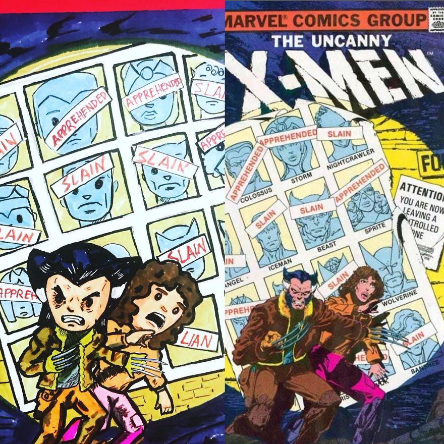 I Re-Imagine Comic Book Covers In My Own Style