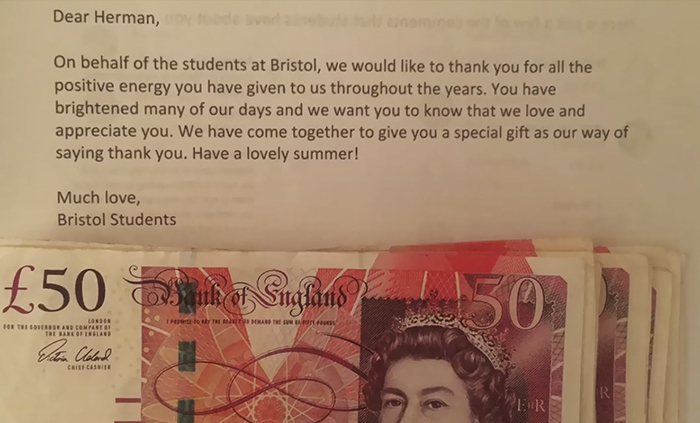 This Janitor Received The Gift Of A Lifetime From Anonymous Students And It Will Melt Your Heart