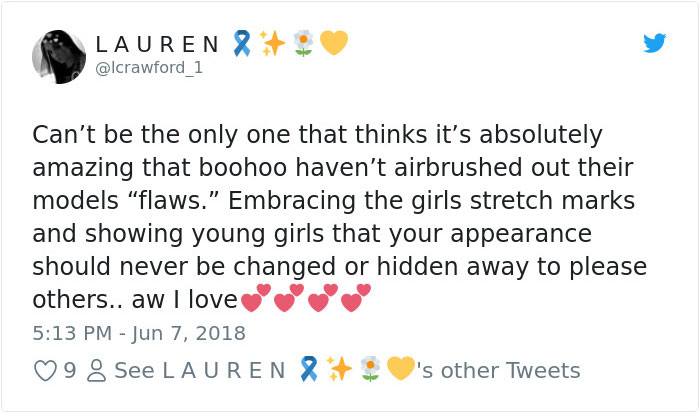 Boohoo Posts Image Without Photoshopping Model’s “Imperfections” Out And The Internet Is Saying FINALLY Boohoo Posts Image Without Photoshopping Model’s “Imperfections” Out And The Internet Is Saying FINALLY