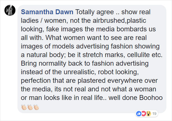 Boohoo Posts Image Without Photoshopping Model’s “Imperfections” Out And The Internet Is Saying FINALLY Boohoo Posts Image Without Photoshopping Model’s “Imperfections” Out And The Internet Is Saying FINALLY