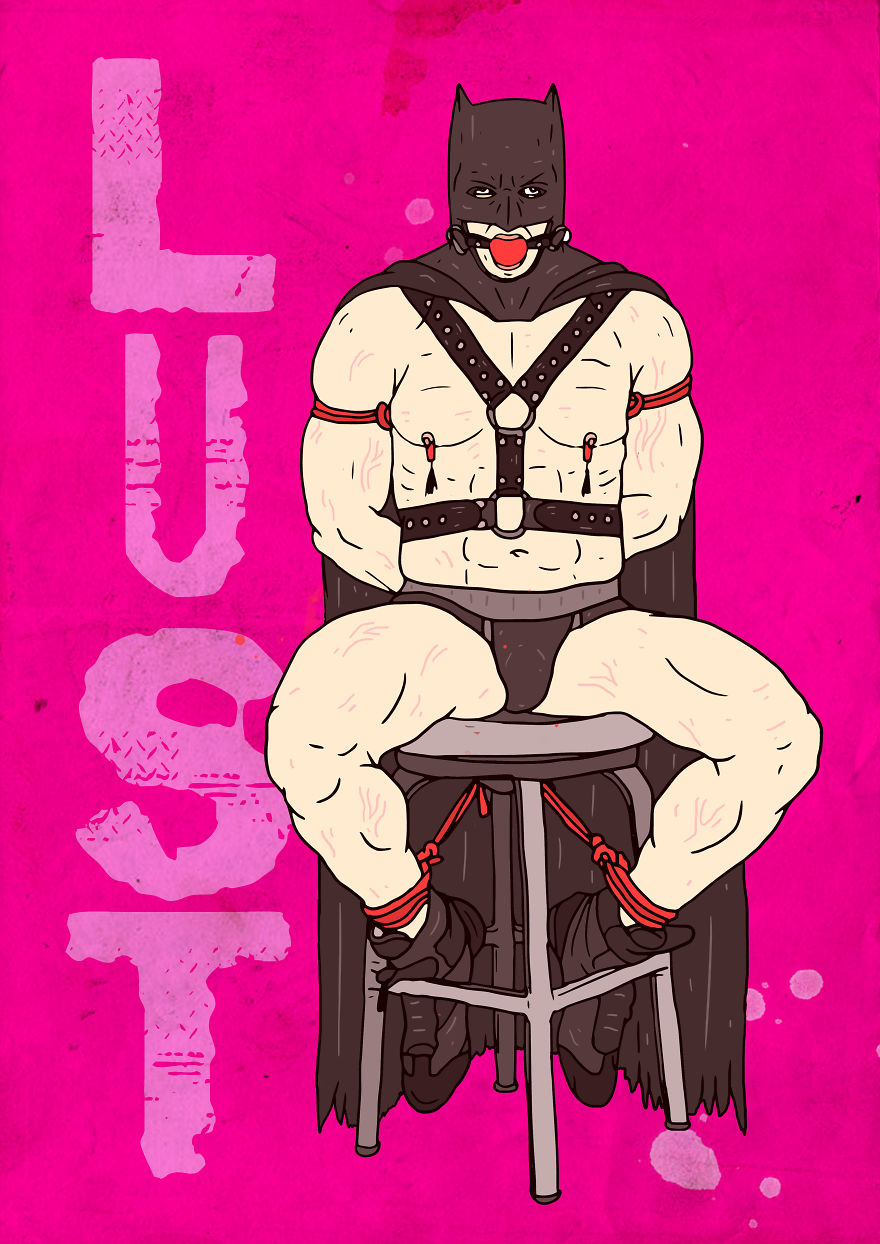 Hero To Zero: I Drew These Superheroes As The 7 Deadly Sins Hero To Zero: I Drew These Superheroes As The 7 Deadly Sins