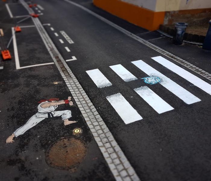Street Artist Makes French Streets More Fun By Turning The Crosswalks Into Art