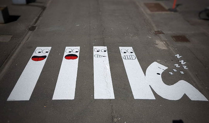 Street Artist Makes French Streets More Fun By Turning The Crosswalks Into Art