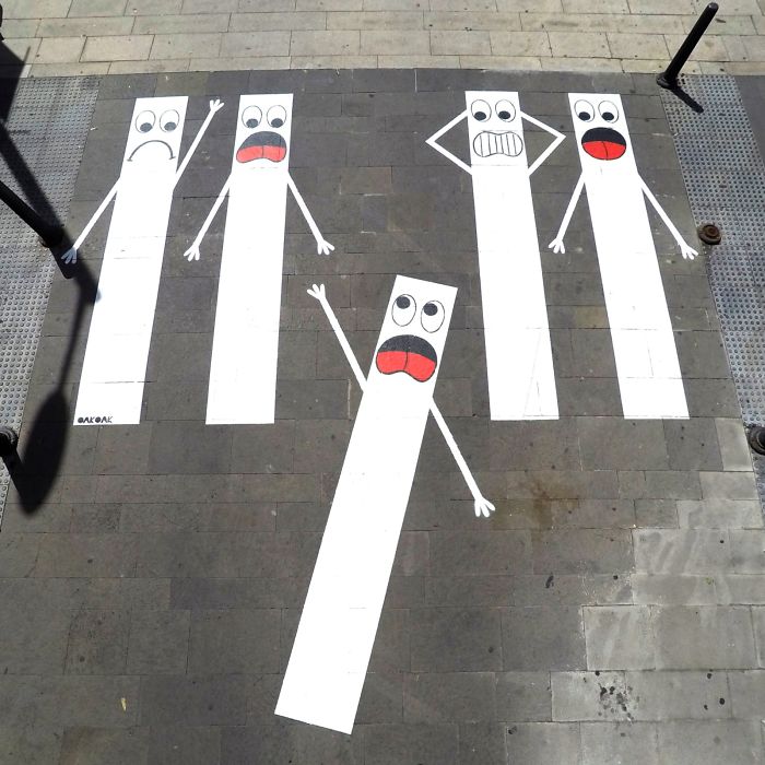 Street Artist Makes French Streets More Fun By Turning The Crosswalks Into Art