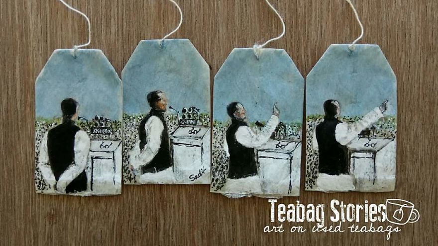 Artist Shows The Beauty Of His Country By Using Recycled Teabags
