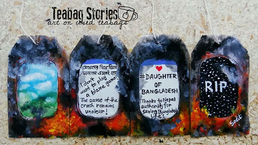 Artist Shows The Beauty Of His Country By Using Recycled Teabags