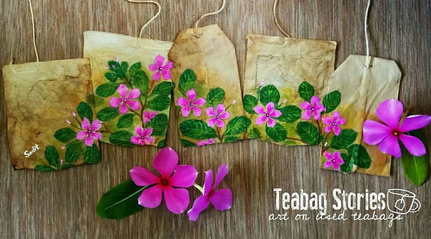 Artist Shows The Beauty Of His Country By Using Recycled Teabags