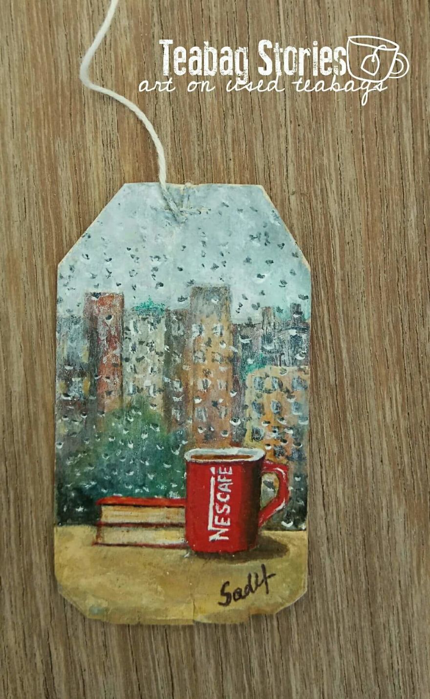 Artist Shows The Beauty Of His Country By Using Recycled Teabags