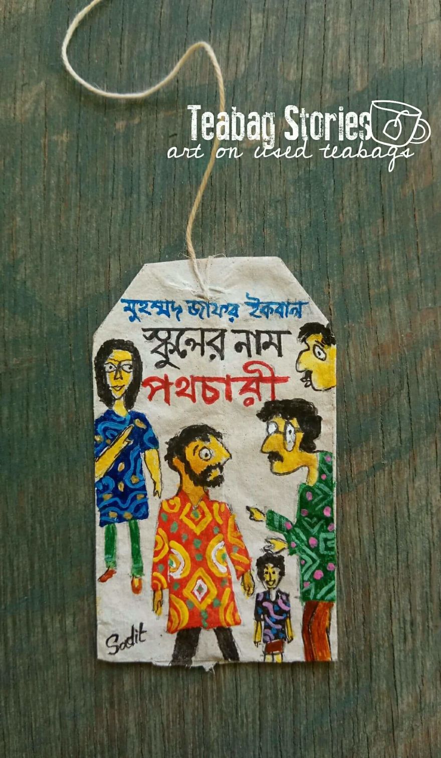 Artist Shows The Beauty Of His Country By Using Recycled Teabags