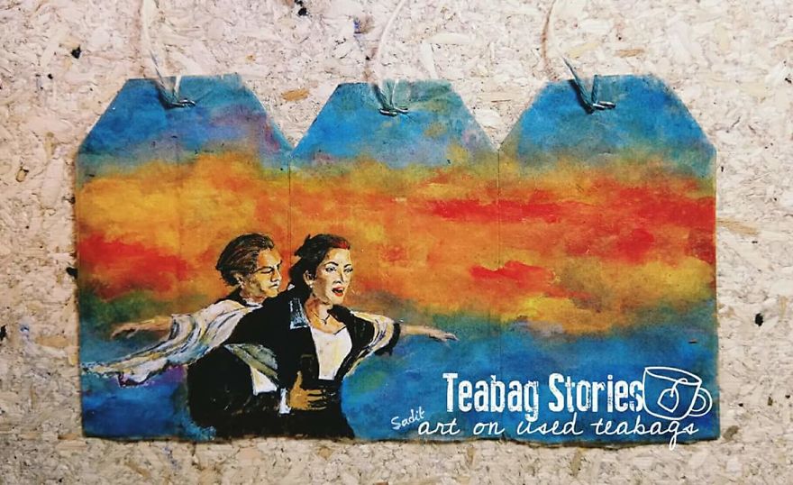 Artist Shows The Beauty Of His Country By Using Recycled Teabags