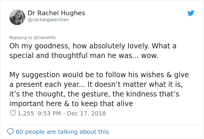 Dying Man Bought Christmas Gifts For Neighbor&#8217;s 2-Year-Old That She Will Be Getting Until 2032