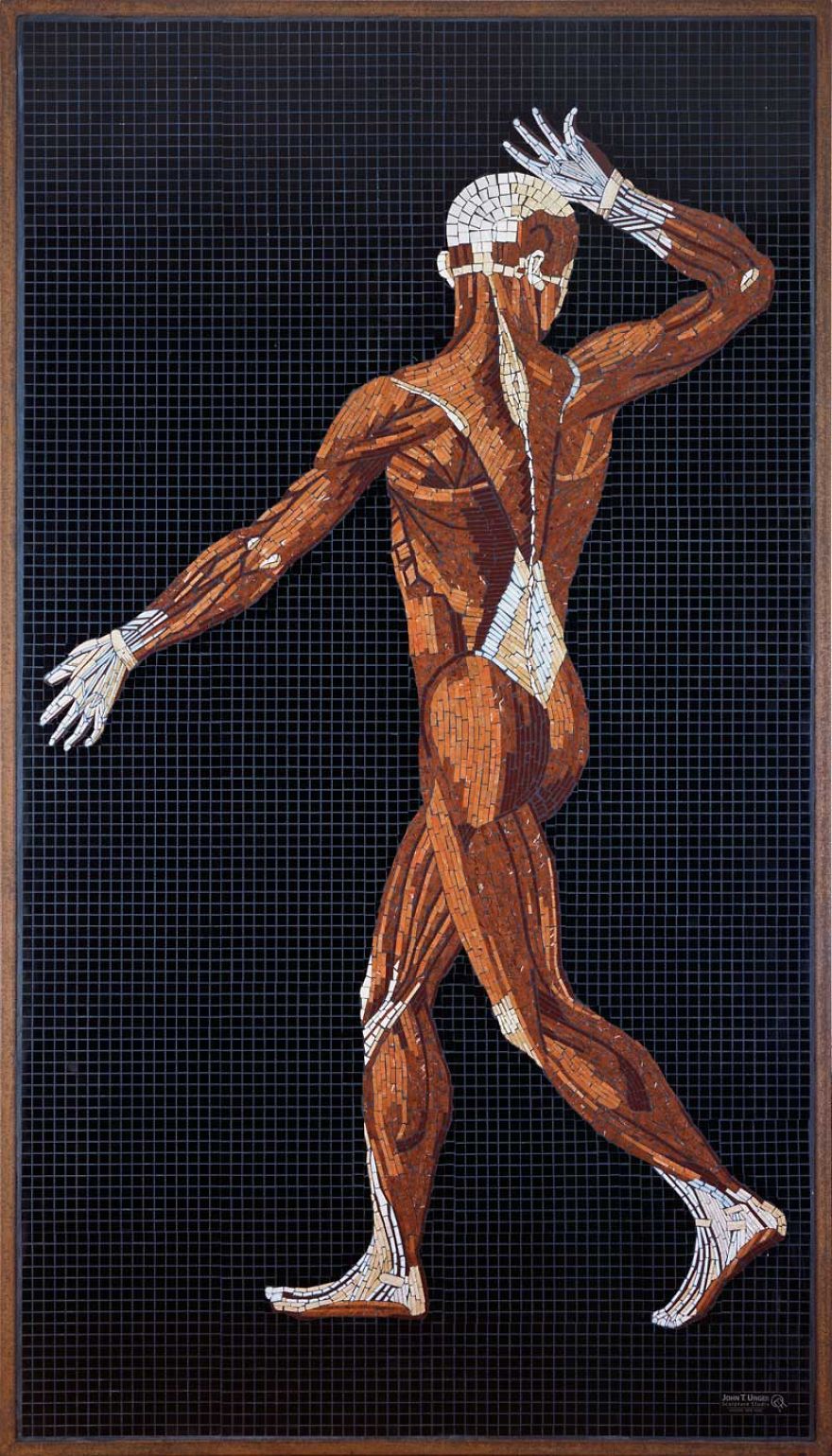 I Used Marble, Stone And Precious Gems To Create Realistic Mosaics Of 16th Century Anatomical Drawings I Used Marble, Stone And Precious Gems To Create Realistic Mosaics Of 16th Century Anatomical Drawings