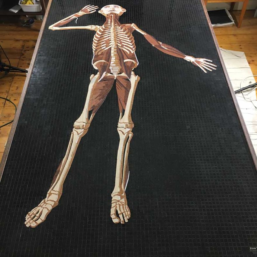 I Used Marble, Stone And Precious Gems To Create Realistic Mosaics Of 16th Century Anatomical Drawings I Used Marble, Stone And Precious Gems To Create Realistic Mosaics Of 16th Century Anatomical Drawings
