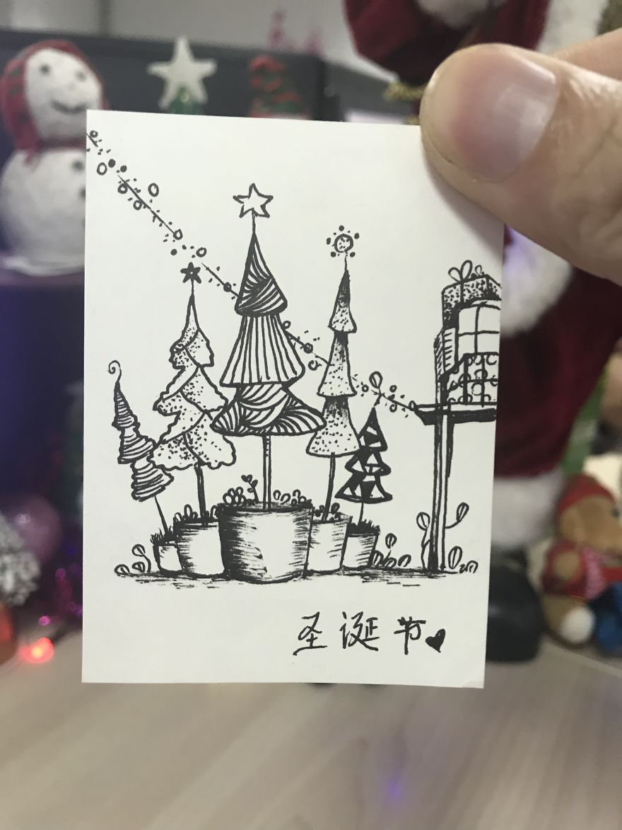 I Spent 3 Weeks Drawing Christmas Trees For The Upcoming Christmas I Spent 3 Weeks Drawing Christmas Trees For The Upcoming Christmas